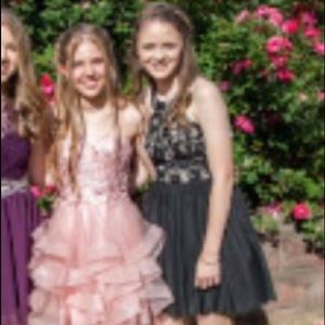 Short black prom dress